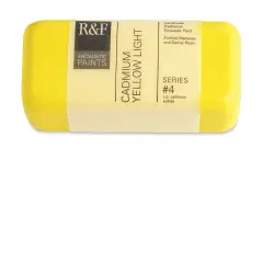 R&F Encaustic Paint Block - Cadmium Yellow Light, 104 ml block