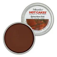 Enkaustikos Hot Cakes Encaustic Paint - Quinacridone Gold, 45 ml tin