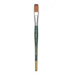 Utrecht Series 6150 Synthetic Golden Taklon Watercolor Brush - Flat, Size 1/2"