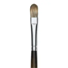 Silver Brush Monza Synthetic Mongoose Artist Brush - Long Handle, Filbert, Size 8