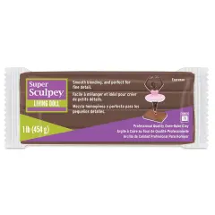 Sculpey Living Doll Polymer Clay - 1 lb, Espresso