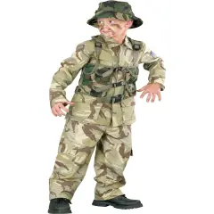 Military Delta Force Jungle Camo Boy's Costume