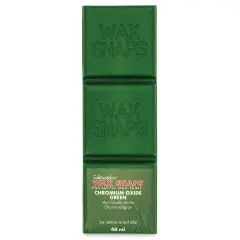 Enkaustikos Wax Snaps Encaustic Paints - Chromium Oxide Green, 40 ml cake