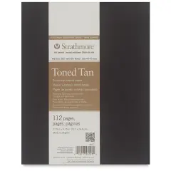 Strathmore Softcover 400 Series Toned Sketch Artist Journal - 9-3/4" x 7-3/4", Tan, 80 lb, 112 Pgs
