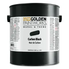 Golden Paintworks Mural and Theme Acrylic Paint - Carbon Black, 128 oz, Bucket