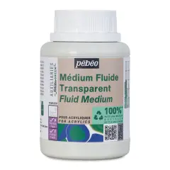 Pebeo Studio Green Transparent Fluid Acrylic Medium - 225 ml