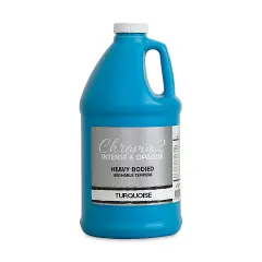 Chroma 2 Washable Tempera - Turquoise, 67.7 oz