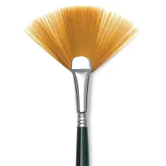Escoda Barroco Toray Gold Synthetic Brush - Fan, Long Handle, Size 6