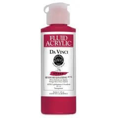 Da Vinci Fluid Acrylics - Red Rose Deep, 4 oz bottle
