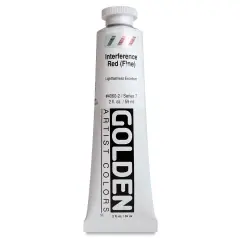 Golden Heavy Body Artist Acrylics - Interference Red (Fine), 2 oz Tube