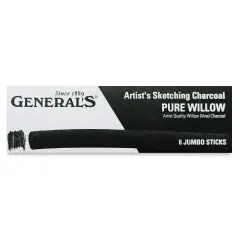 General's Jumbo Willow Charcoal - Pkg of 6