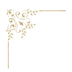 Small Corner Wall Stencil | 3515 by Designer Stencils | Reusable Stencils for Painting |