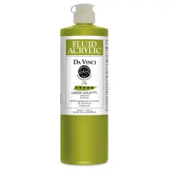 Da Vinci Fluid Acrylics - Green Gold, 16 oz bottle