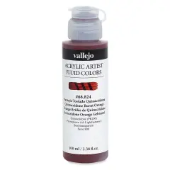 Vallejo Fluid Acrylic - Quinacridone Burnt Orange, 100 ml