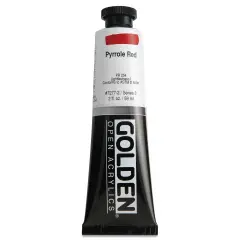 Golden Open Acrylics - Pyrrole Red, 2 oz Tube