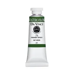 Da Vinci Artists' Permanent Watercolor - Sap Green, 37 ml tube