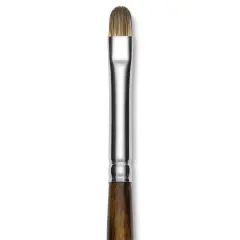 Silver Brush Monza Synthetic Mongoose Artist Brush - Long Handle, Short Filbert, Size 4