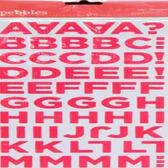 Pebbles Double-Sided Corrugated ABC Pink Stickers