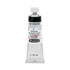 Schmincke Mussini Oil Color - Semi-Transparent, Atrament Black, 35 ml tube