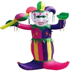 8' Air Blown Inflatable Mardi Gras Jester Y800
