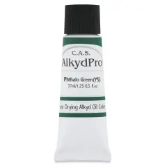 CAS AlkydPro Fast-Drying Alkyd Oil Color - Phthalo Green Yellow Shade, 37 ml tube