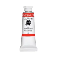 Da Vinci Artists' Permanent Watercolor - Red (Permanent), 37 ml tube