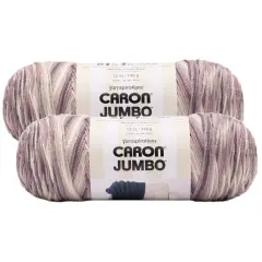 (Pack of 2) Caron Jumbo Print Yarn-Gravel