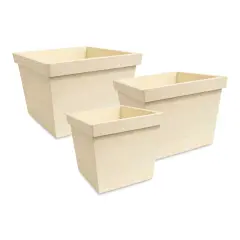 Craft Medley Square Wood Garden Pots - Set of 3