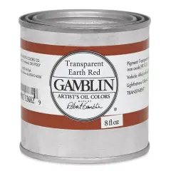 Gamblin Artist's Oil Color - Transparent Earth Red, 8 oz Can
