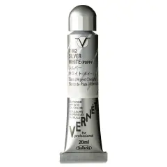 Holbein Vern&eacute;t Superior Artists' Oil Color - Silver White Flake (Poppy), 20 ml tube