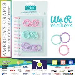 We R Memory Keepers Cinch Plastic Loop Binding 24/Pkg-Pink,Lilac & Blue 60000609 by American Crafts