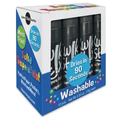Kwik Stix Tempera Paint Sticks - Set of 12, Black