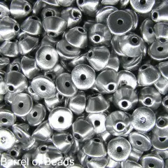 Konos Par Puca&reg;, Czech glass bead, Silver Aluminum Matte, 10 grams