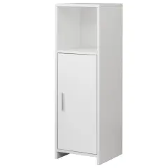 Wooden Home Tall Freestanding Bathroom Vanity linen Tower Organizer Cabinet, White