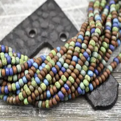 5/0 Aged Matte Meiji Picasso Mix Seed Bead Mix (22" Strand)