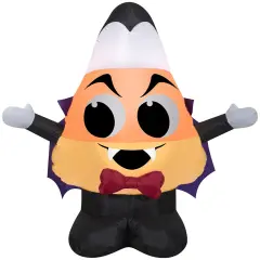 3.5' Gemmy Airblown Halloween Candy Corn Vampire 227564