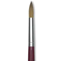 Da Vinci Kolinsky Red Oil Sable Brush - Round, Long Handle, Size 20