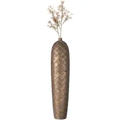 37-Inch-Tall Cylinder Antique Style Designed Floor Vase - for Entryway, Dining, or Living Room Decor - Ceramic Rustic - Elegant Home Accent with Vintage Charm, Timeless Appeal