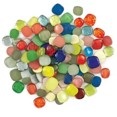 Mosaic Mercantile Glass Pebble Tiles - Royals Mix, 1.5 lb