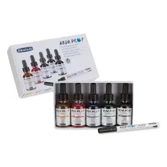 Schmincke Aqua Drop Watercolors - Set of 5, 30 ml Bottles and Liner