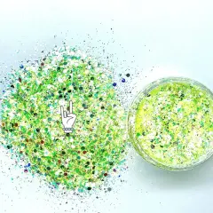 Bad Medicine Resin Rockers Exclusive Glam Metal Pixie for Poxy Chunky Glitter Mix