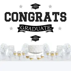 Big Dot of Happiness Graduation Cheers Party Photo Backdrop - Wall Decals