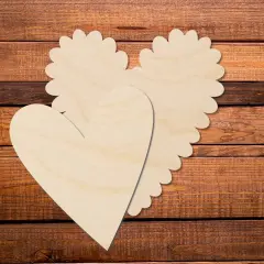 18 in. Unfinished Layered Heart