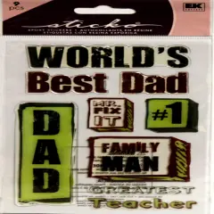 Sticko Best Dad Dimensional Epoxy Stickers