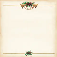 Great Papers! Antique Horns Holiday Letterhead, Invitations, and Announcements, Printer Friendly 8.5" x 11", 80 Pack