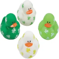 Vinyl St. Patrick's Day Mini Shamrock Rubber Duckies