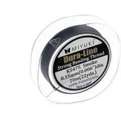 Miyuki Dura-Line 0.15mm Strong Beading Thread, 20m Black