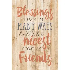 Dexsa Blessings Come In Many&hellip;New Horizons Wood Plaque with Easel
