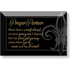 Dexsa Prayer Partner Glass Plaque with Easel - 6" x 4"