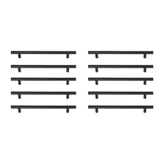 Quinn 7-9/16" Center to Center Matte Black Bar Pull Multipack (set of 10)